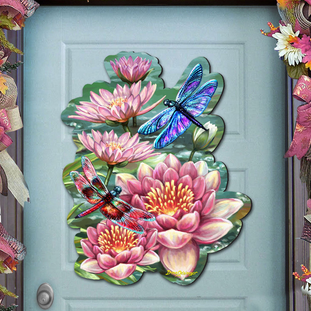 Dragonflies and Water Lilies Wildlife Wall Decor D. Gelsinger