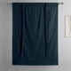Solid Cotton Tie-Up Window Shade Single Panel, 46W x 63L, Polo Navy, 46w X 63l