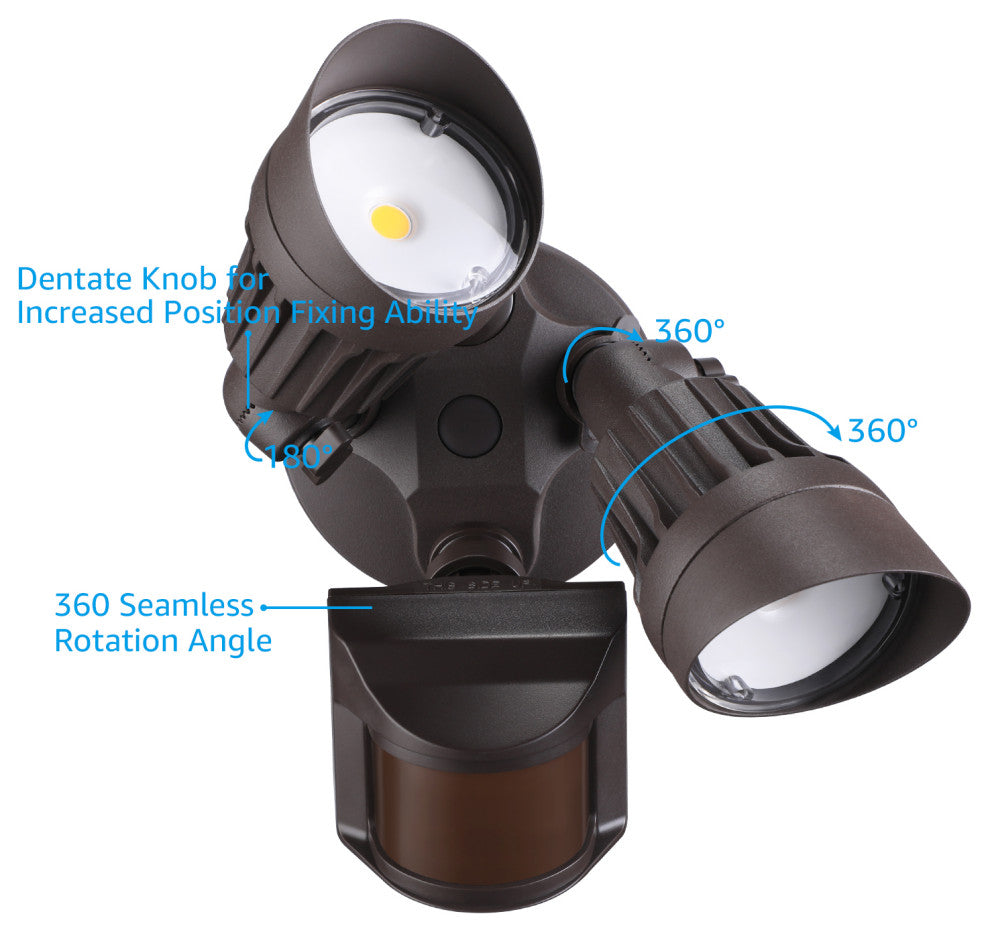 LEONLITE LED Security Light, 5000K Daylight, Bronze