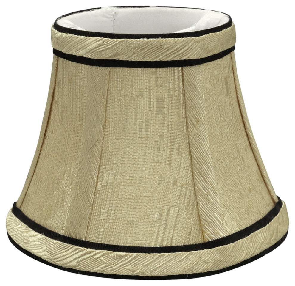 30003-5 Small Bell  Chandelier Clip On Lamp Shade Ivory 3"x5"x4"