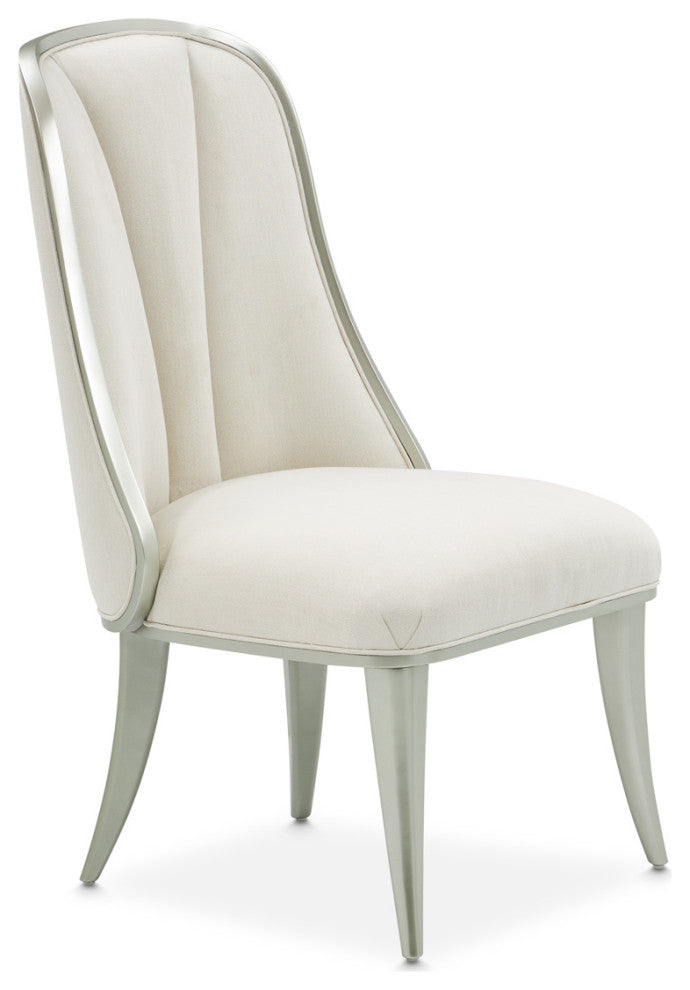 Penthouse Dining Side Chair, Frosted Linen/Silver Mist