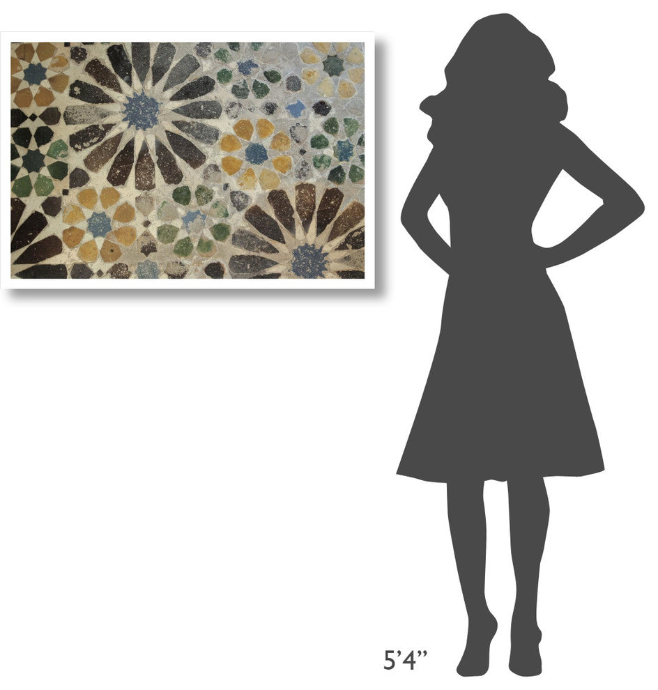"Alhambra Tile I" Digital Paper Print by Sue Schlabach, 38"x26"