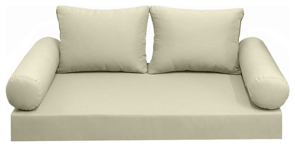 S1 Twin Size 5PC Knife Edge Daybed Mattress Cushion Bolster Complete Set AD005