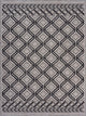 5" x 7" Black Geometric Indoor Outdoor Area Rug
