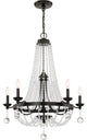 Quoizel LVY5005WT Five Light Chandelier Livery Western Bronze