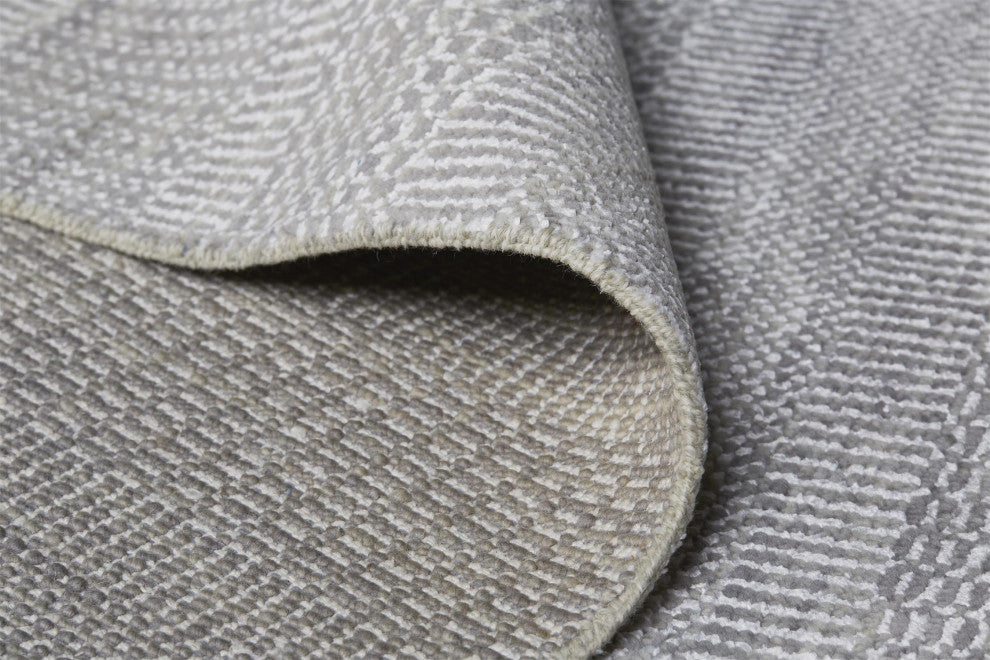 Caldecott Classic Striped Rug, Steel Gray, 2'6"x12'