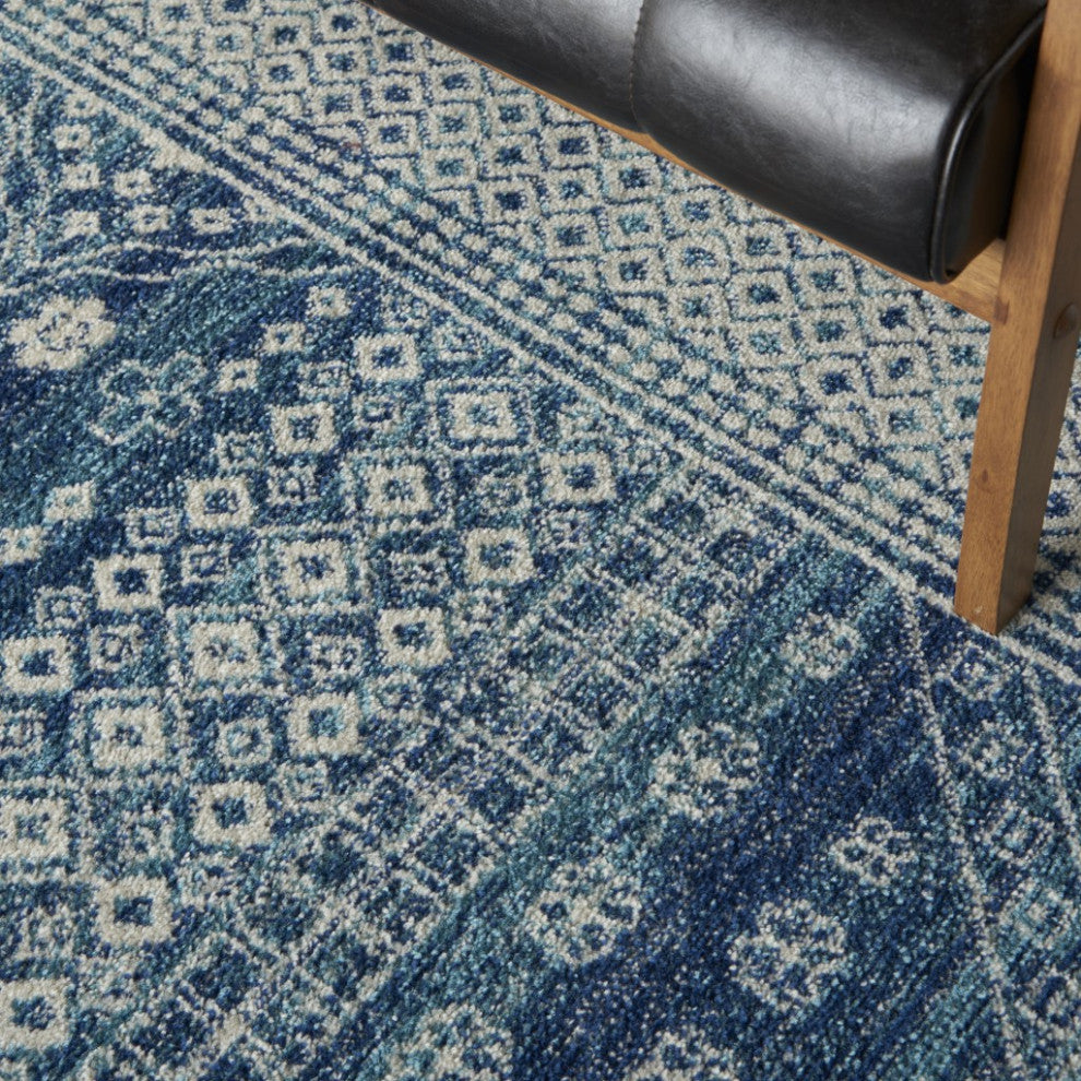 5'' X 7'' Navy Blue Power Loom Area Rug