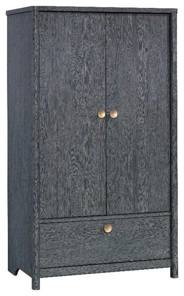 Sauder Dover Edge Engineered Wood Armoire in Denim Oak