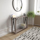 Wyatt Modern Farmhouse Wooden 2 Tier Console Table, Gray Wash