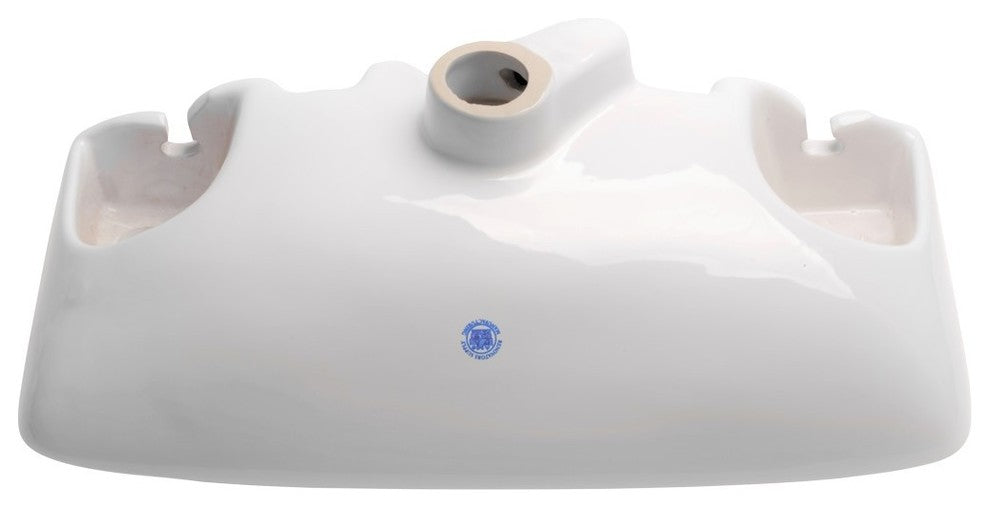 West Edgewood 20" White Wall Mounted Bathroom Sink with Overflow Heavy Duty