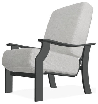St. Catherine Deep Seat Outdoor Armchair, Grasscloth Cloud/Graphite