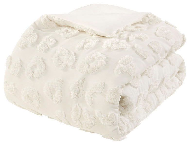 Intelligent Design Larissa Animal Chenille Comforter Set, Off-White