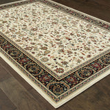 Karaman Traditional Ivory/ Black Area Rug, 1'10"x3'