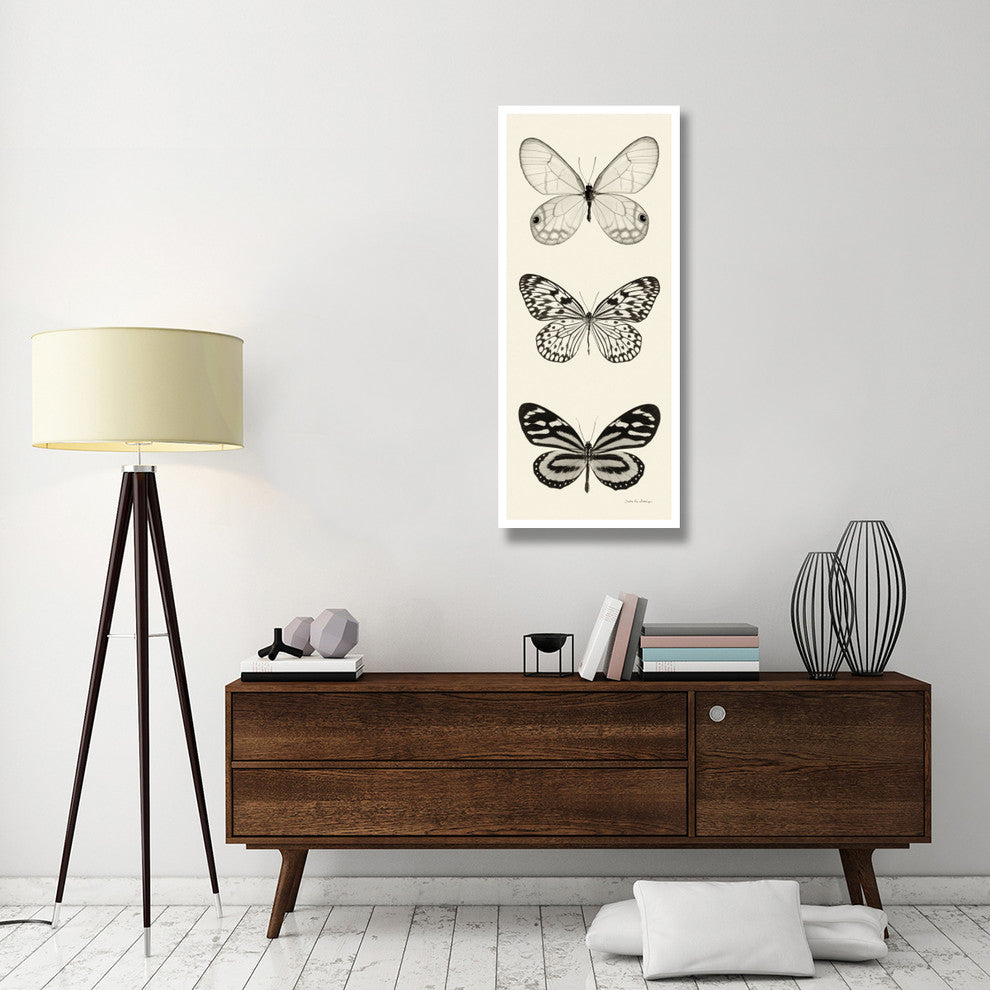 "Butterfly - BW Panel II" Digital Paper Print by Debra Van Swearingen, 22"x52"