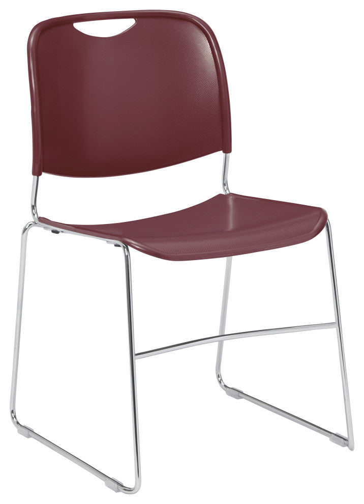 NPS 8500 Ultra-Compact Plastic Stack Chair, Wine