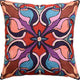 Mosaic Floral Pillow Cover Decorative Stained Glass I Wool Handmade Wool 18x18"