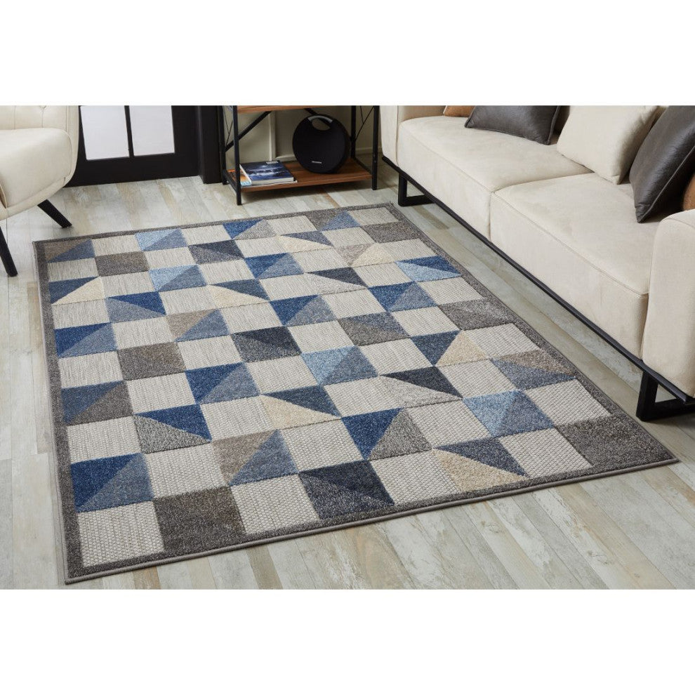 KAS Calla 6923 Blue Scope Area Rug, 6'7" x 9'