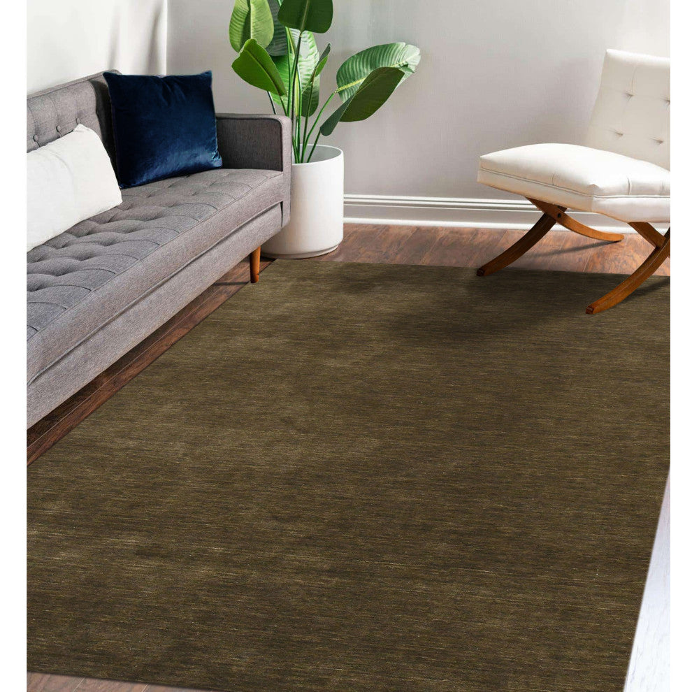 Arizona Rye Area Rug, Brown, 4' x 6', Solid