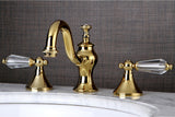Widespread Bathroom Faucet, Brass Pop-Up, Polished Brass
