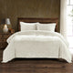 Stella Faux Silk Velvet Duvet Cover Set, 3PC, Stone, Queen