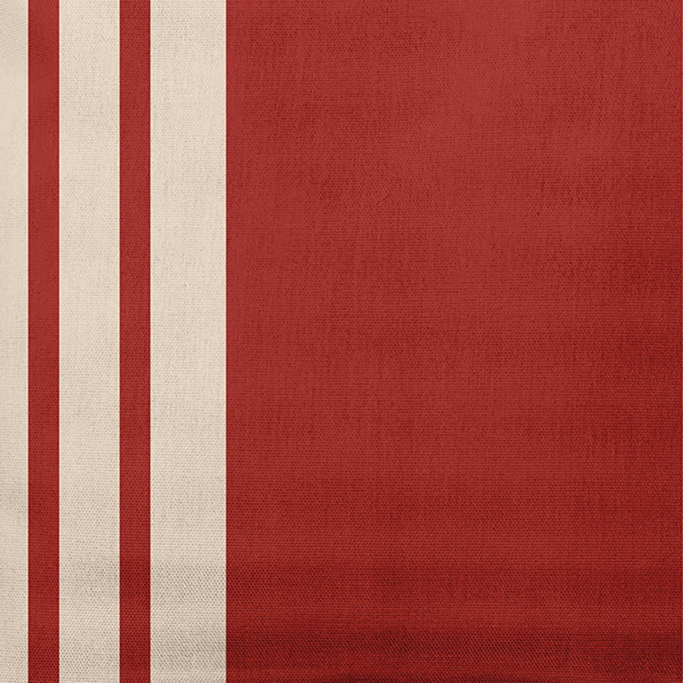 18"x18" Stripe Decorative Throw Pillow, Maple Red