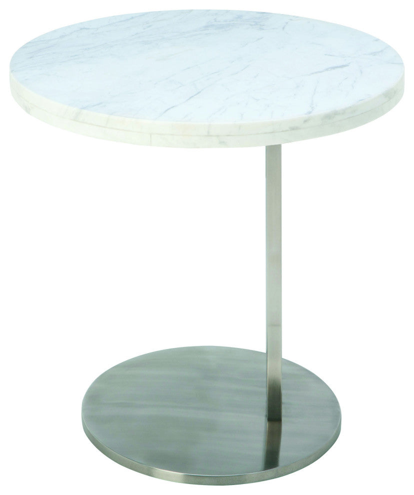 Alize Side Table In White Marble