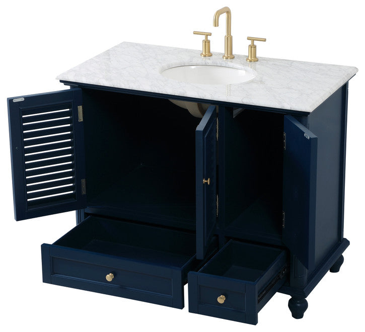 Home Living 42" Single Bathroom Vanity, Blue