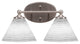 Capri 2-Light Bath Bar, Brushed Nickel/White Matrix