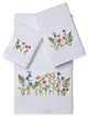 Linum Home Textiles Serenity 3-Piece Embellished Towel Set, White