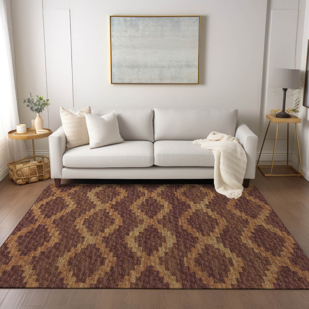 Indoor/Outdoor Sedona SN9 Spice Machine Washable 8' x 10' Rug