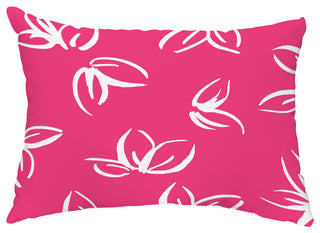 Eva 14"x20" Floral Decorative Outdoor Pillow, Red