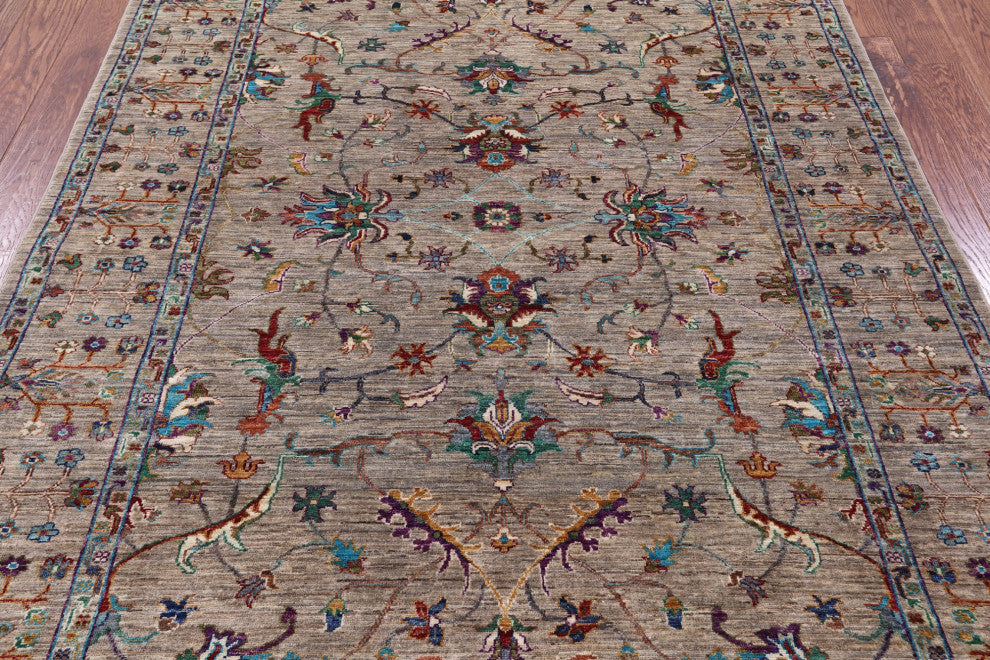 Handmade Persian Tabriz Wool Rug 5' 7" X 7' 6" Q9634
