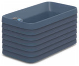 TruDrop Slat Small Self Watering Windowbox, 23"x13"x12"H, Midnight Blue