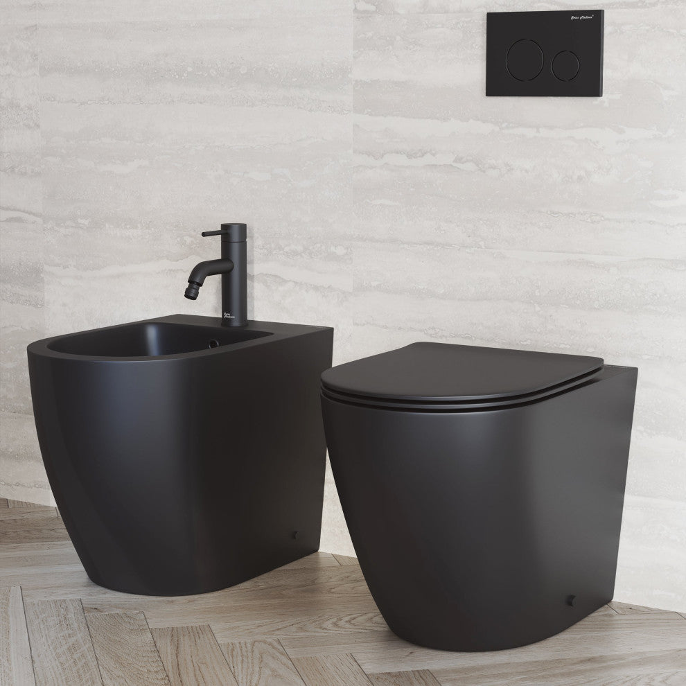 St. Tropez Back to Wall Toilet Bowl, Concealed Tank Not Included, Sm-Wt514mb