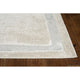 KAS Luna 7129 Ivory/Silver Border Area Rug, 9'10"x13'2"