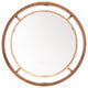 Antiqued Gold Round Wall Mirror