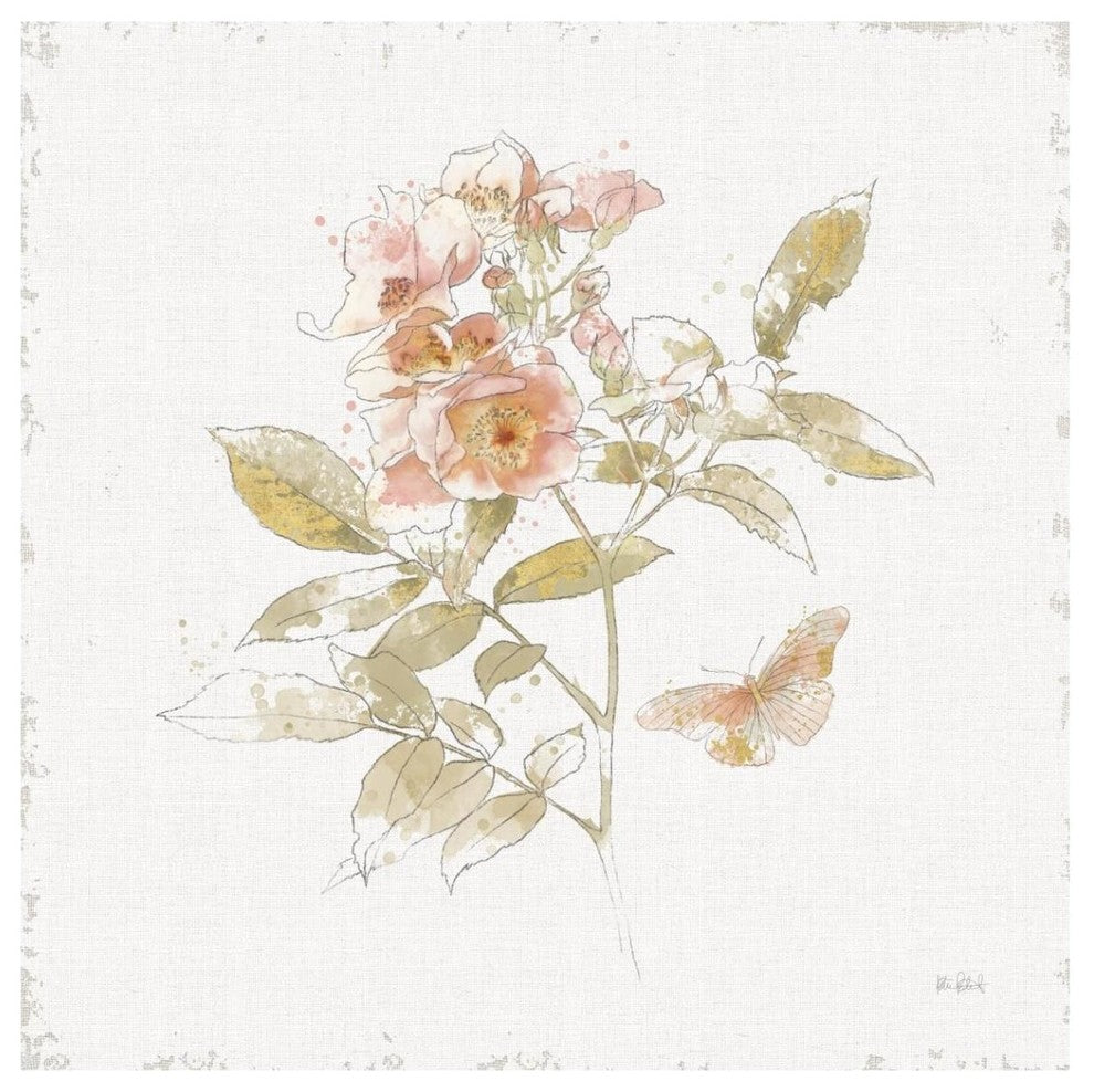 "Watery Blooms VI" Digital Paper Print by Katie Pertiet, 42"x42"