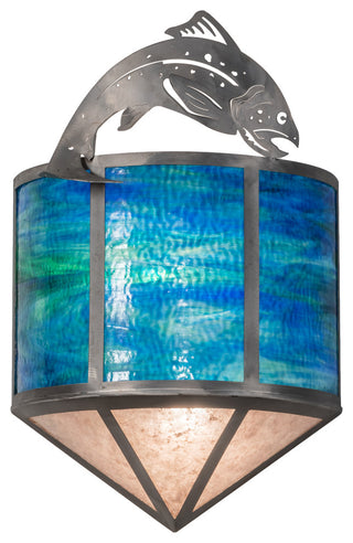14 Wide Leaping Trout Wall Sconce