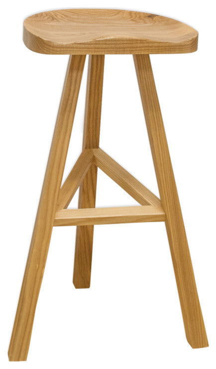 Hemi Wood Stool, Bar Height