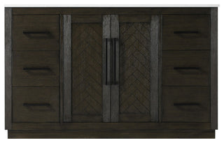 Home Living 54" Single Bathroom Vanity, Chocolate Oak