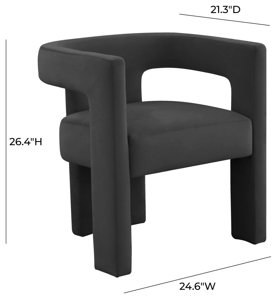 Sloane Black Velvet Chair