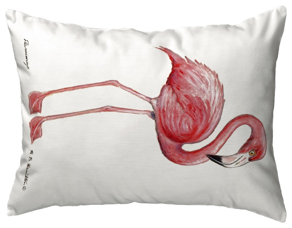 Betsy Drake Flamingo Noncorded Pillow 16x20