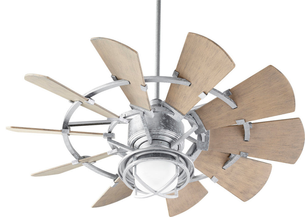 Quorum 194410-9 44"Patio Fan, Galvanized Finish