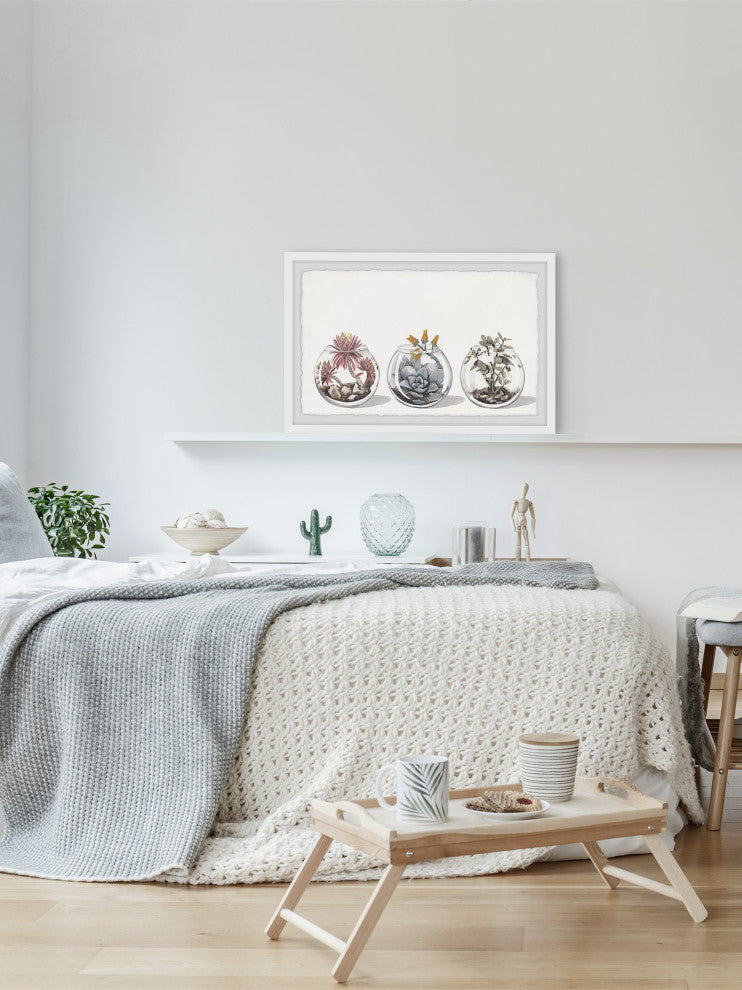 "Delicate Planters" Framed Painting Print, 36x24