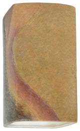 Ambiance, Small Rectangle, Closed Top Wall Sconce, E26, Incandescent, Harvest Yellow Slate