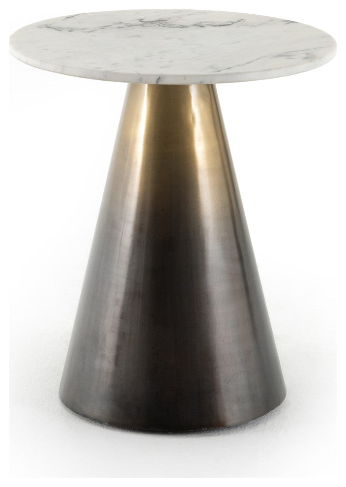 Armon End Table-Ombre Antique Brass