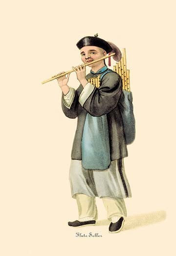 Flute Seller- Fine Art Giclee Print 24" x 36"