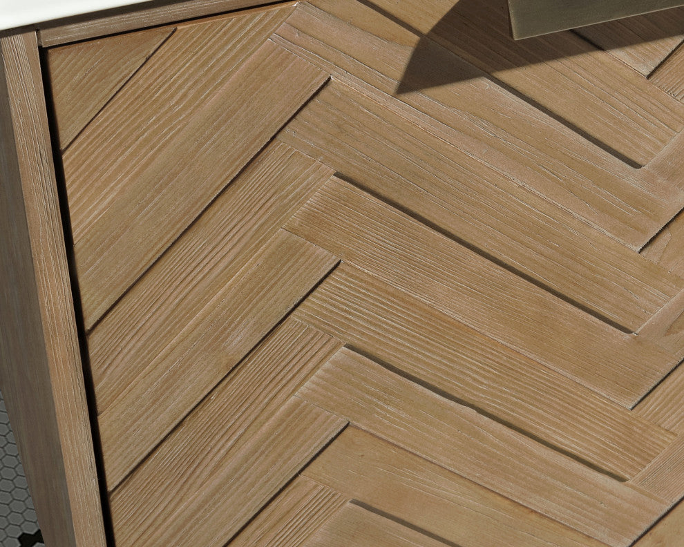 Ari Kitchen and Bath Carlsbad 24" Floating Bathroom Vanity Weathered Fi