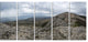 Rocky Mountain Peak Panorama, Landscape Canvas Art Print, 60"x28", 5 Panels