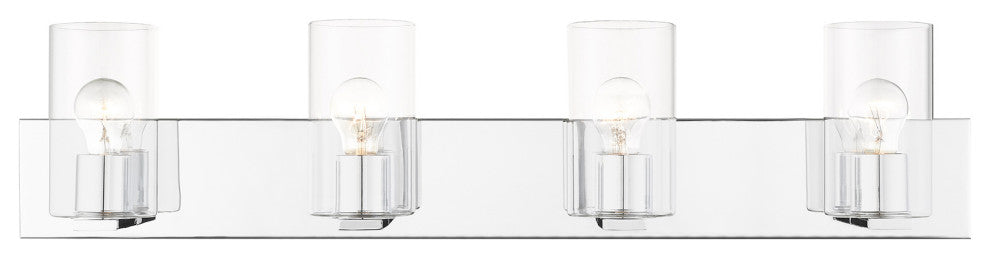 Livex Lighting Zurich 4 Light Polished Chrome Large Vanity Sconce